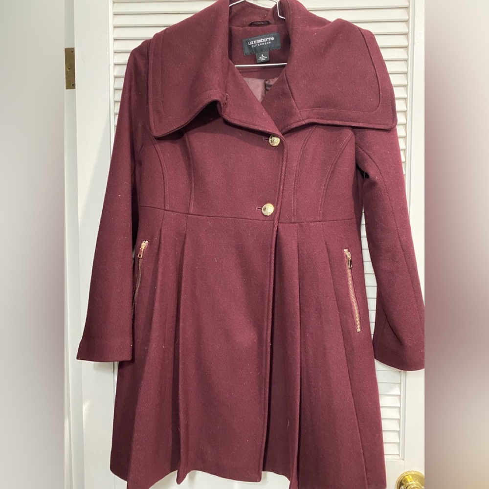 Liz Claiborne Eggplant Purple Winter Coat